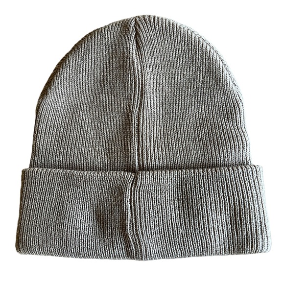 PINK by Victoria’s Secret Rib Knit Monogrammed “P” Taupe Tan Brown Beanie - Picture 3 of 9